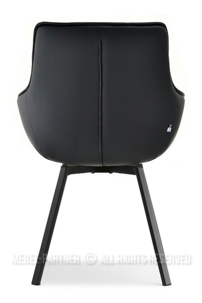 Scaun Aranbura (negru + crom)