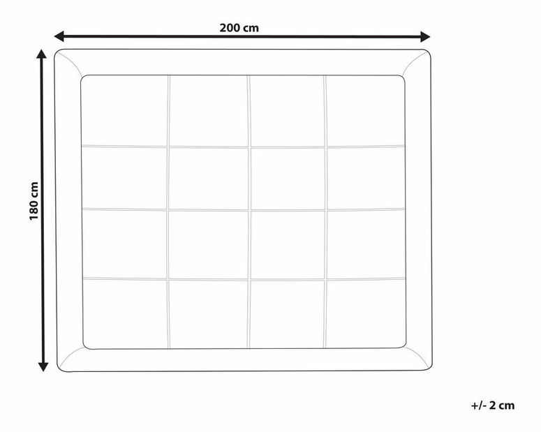Husă pentru saltea 200x180 cm Yenego (alb)