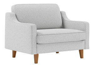 Kreslo Robia L (svetlosivá + orech)