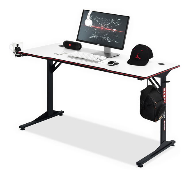 Masă PC Matts 140 (alb + negru)