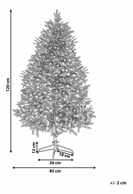 Umjetno božićno drvce 120 cm FORRE (bijela)