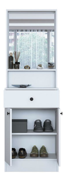 Mobilier hol Pixie 6 (alb) (cu oglindă)