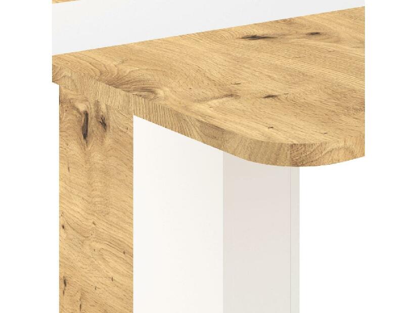 Rozkladací jedálenský stôl Netanax (dub artisan + biela) (pre 4-6 osôb)