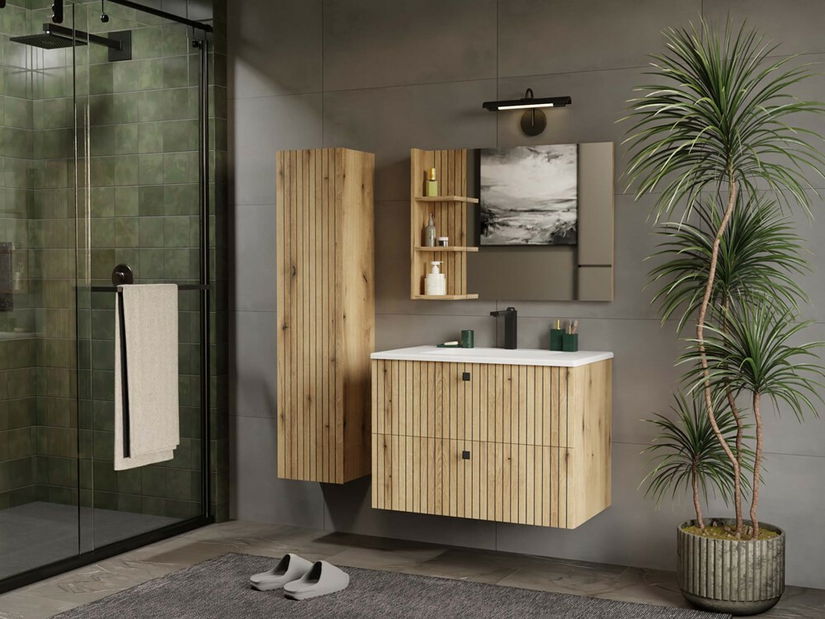 Skrinka pod umývadlo Terca 1 80 (dub evoke) (s umývadlom)