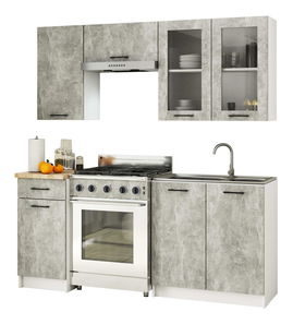 Set mobilier bucătărie 180 cm Ozara C (beton)