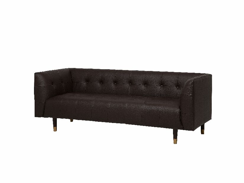 Kožna sofa trosjed Belper (smeđa)