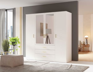 Ormar za garderobu Selforta 4D (bijela) (s ogledalom)