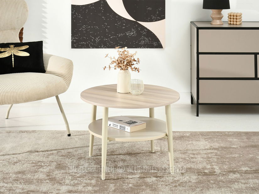 Dohányzóasztal Randolf S (bézs hamu + krém)