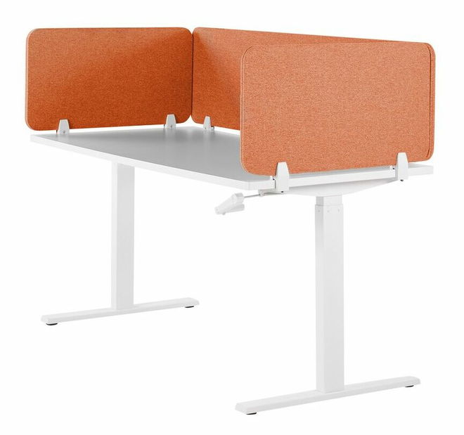 Panou separator birou 160 x 40 cm Walda (roșu) 