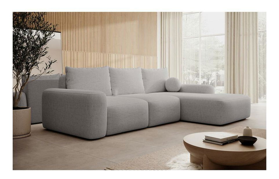 Rohová sedacia súprava Carlito (P) (sivá + čierna)