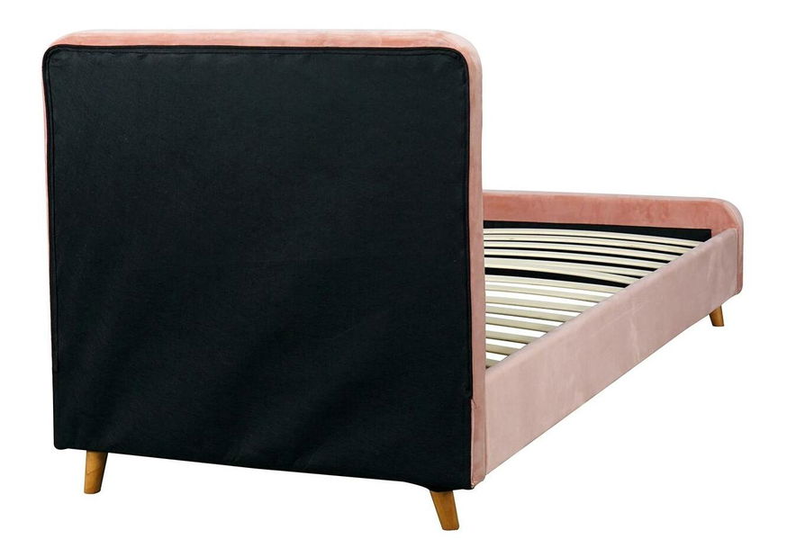 Pat de o persoană 90 cm Molecular (roz) (cu somieră)