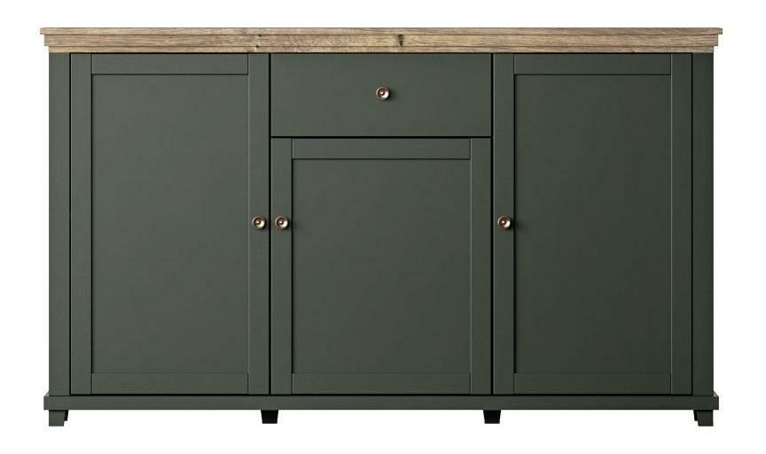 Komoda Elvina Typ 47 (tamnozelena + hrast lefkas)