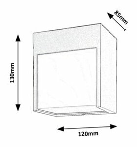 Vonkajšie nástenné LED svietidlo Balimo (biela + matná čierna)