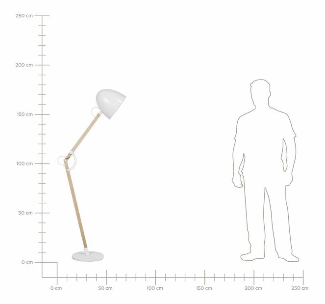 Stojanové svietidlo Heft (biela)