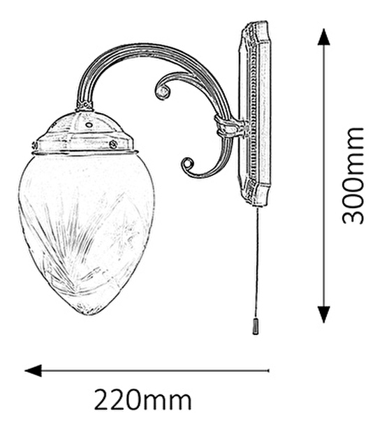 Nástenné svietidlo Annabella 8631 (bronzová)
