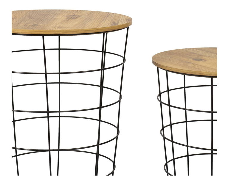 Set 2ks. konferenčných stolíkov Lilepe (borovica atlantická + čierna) 