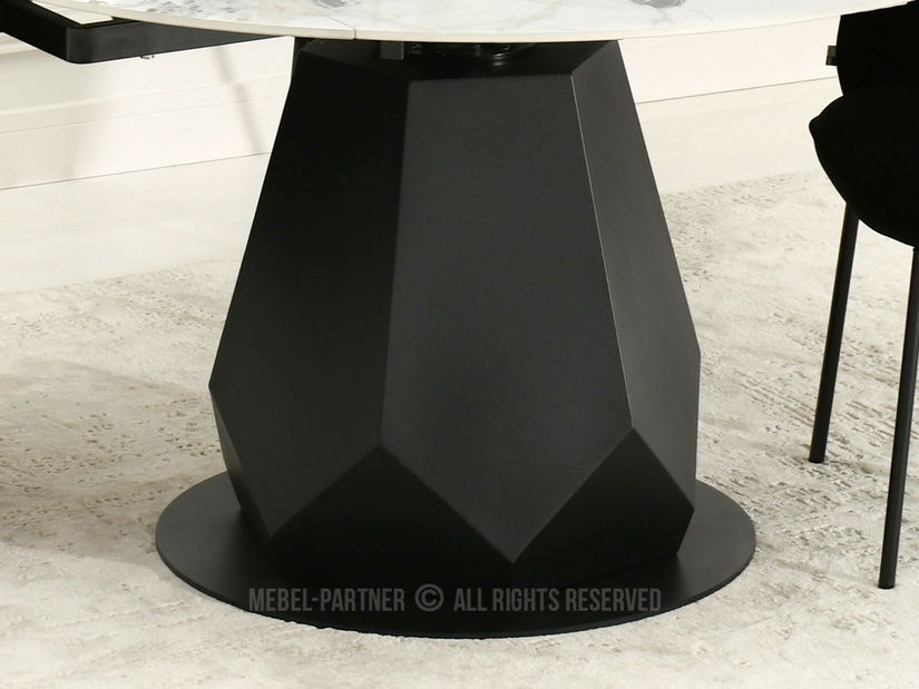 Masă sufragerie Zapatista (marmură + negru)