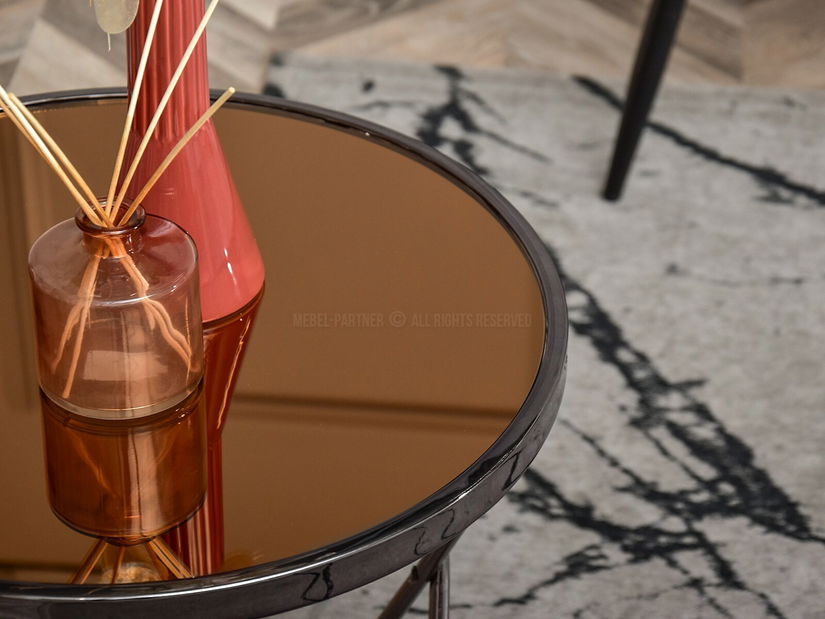 Dohányzóasztal Armin S (réz + fekete)