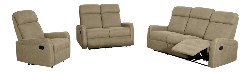 Garnitura za sjedenje 3+2+1 Fotron (smeđe-siva) 