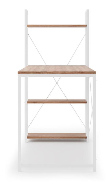 Masă PC Nover (stejar sonoma + alb)