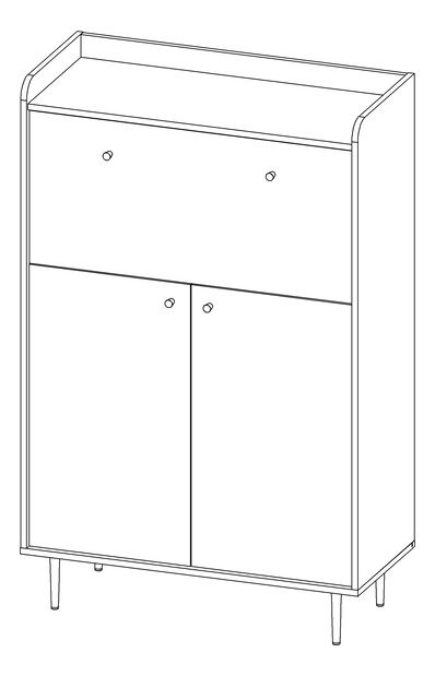 Komód Vasecta KB90 (brandy castello tölgy)