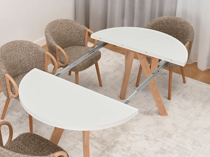 Jedálenský stôl Bulgaria (biela + krémová)