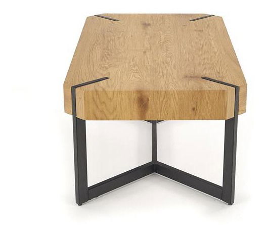 Stolić za kavu Leisa (prirodno drvo + crna)