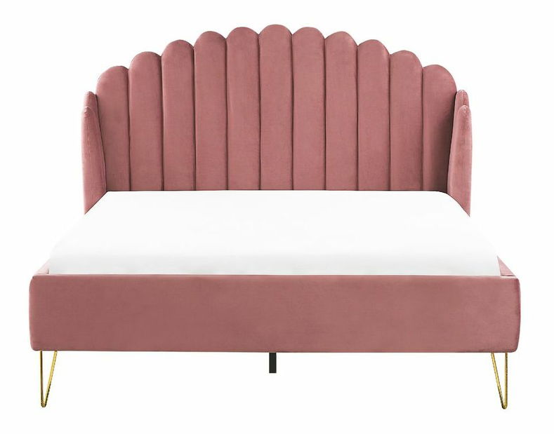 Franciaágy 140 cm Chaza (rózsaszín)