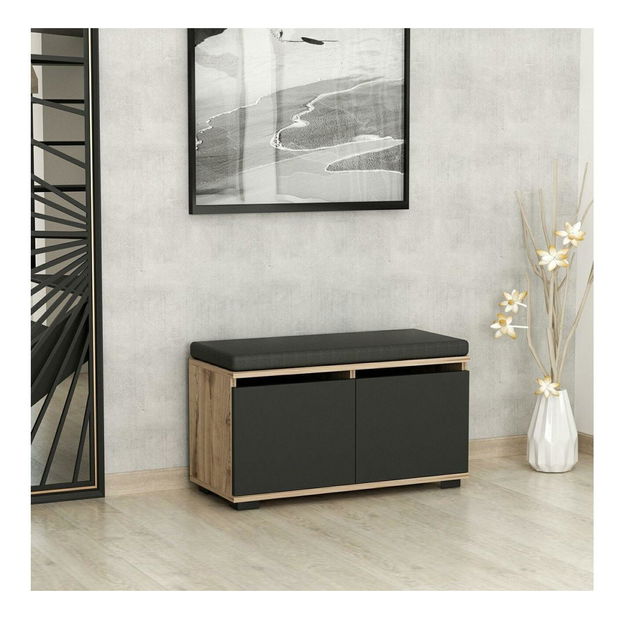 Cipősszekrény Dragan (dió + fekete)