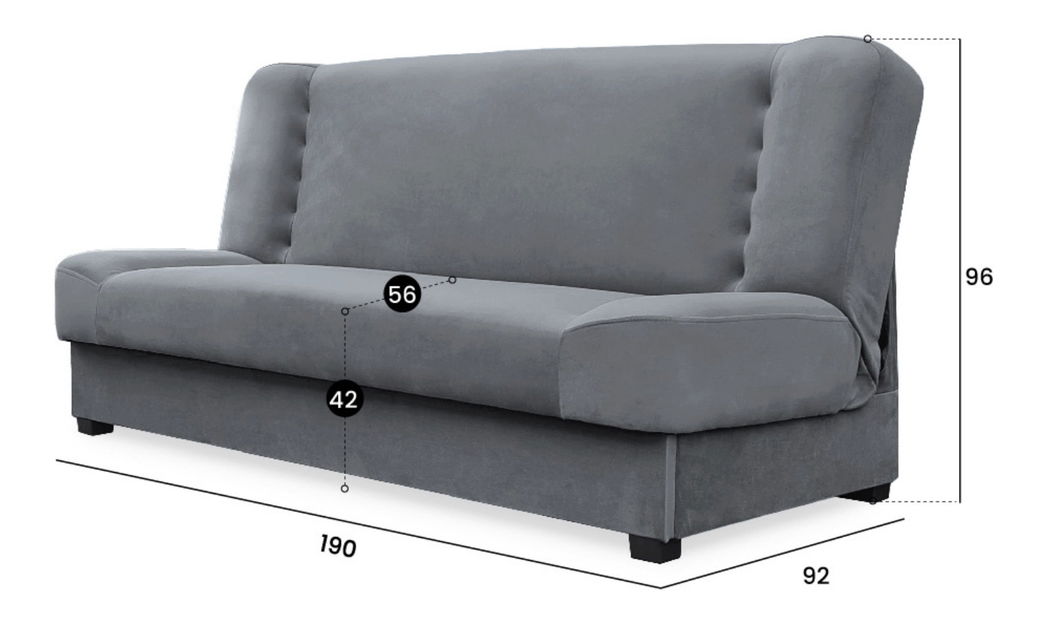 Kanapé Panino (szürke) 
