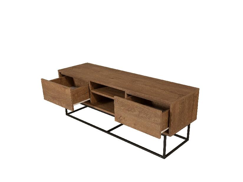 Set mobilier pentru living Ponake 1 (Nuc + negru) 