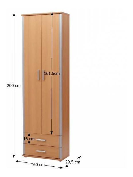 Šatníková skriňa Lana 01