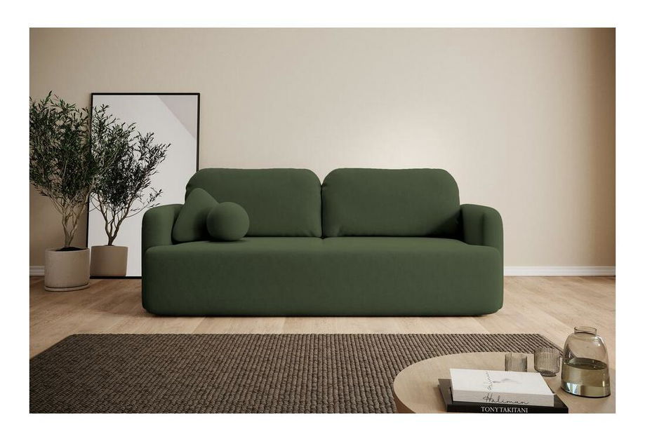 Háromszemélyes kanapé Linaki (zöld + fekete)