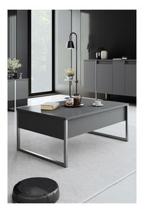 Măsuță de cafea Luna 1 (antracit + arigintiu)