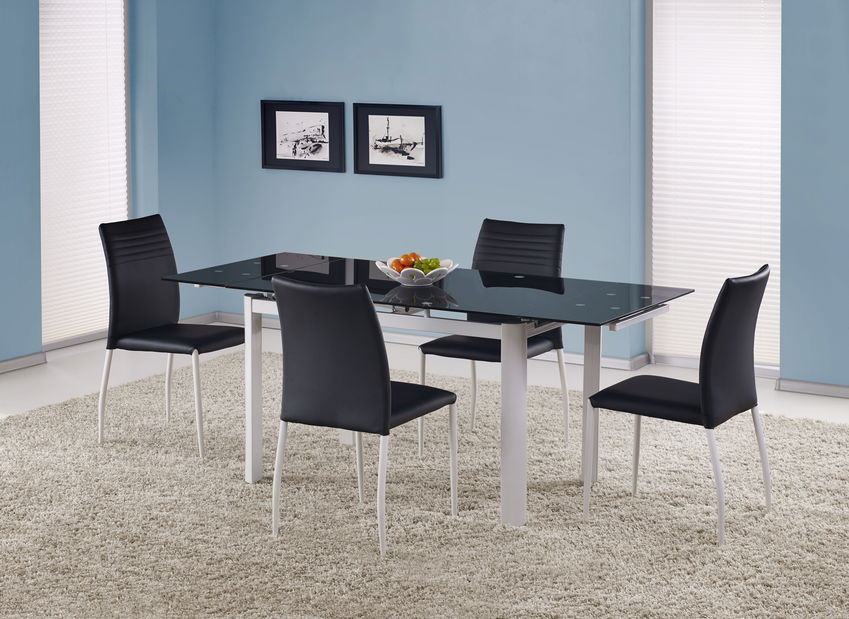 Étkezőasztal ALSTON fekete (4-8 fő részére)