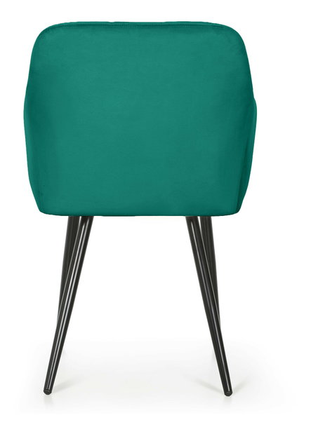 Set 4 scaune de sufragerie Luxemburg (verde închis + negru)