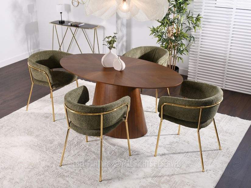 Stolica Sorento (zelena + zlatna)