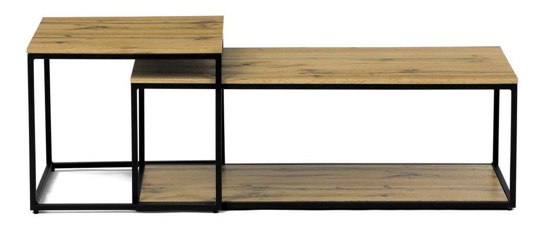 Set 2 măsuțe de cafea Crearse (stejar sălbatic)