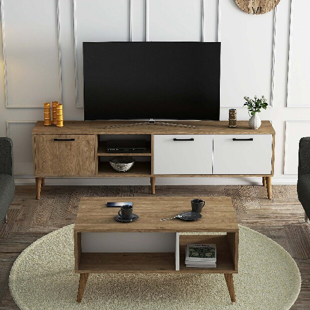 Mobilier living Sakura (Stejar + Alb)