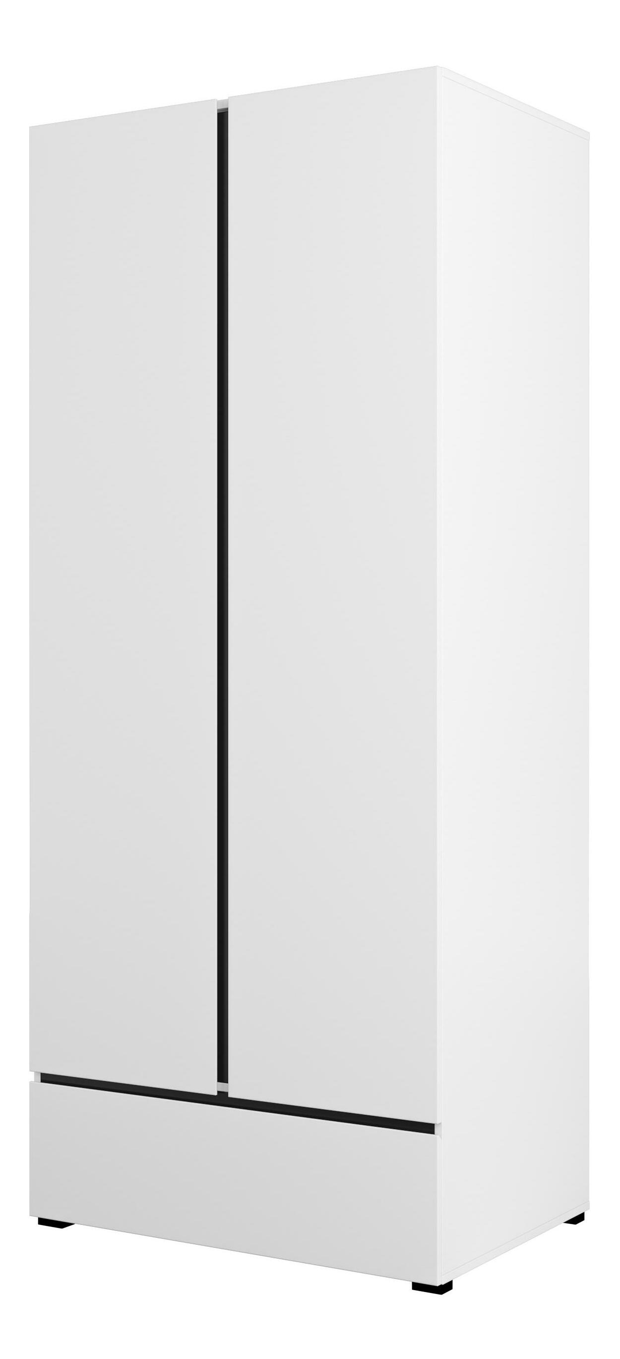 Ruhásszekrény Crossroad S18 (fehér + fekete)