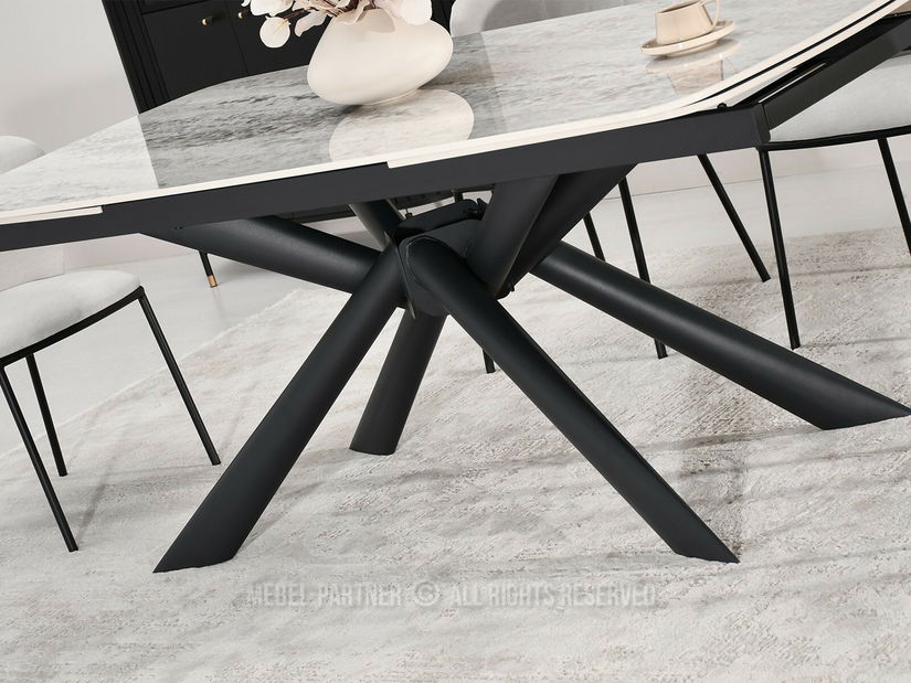 Masă sufragerie Deportaron (gri + negru)