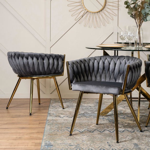 Jedálenská stolička Cayendo (sivá) 