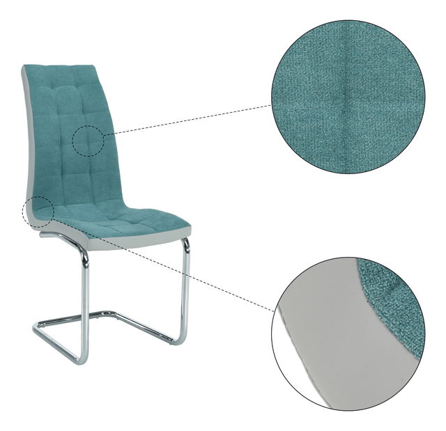 Scaun de sufragerie Santa new (mentol + gri)