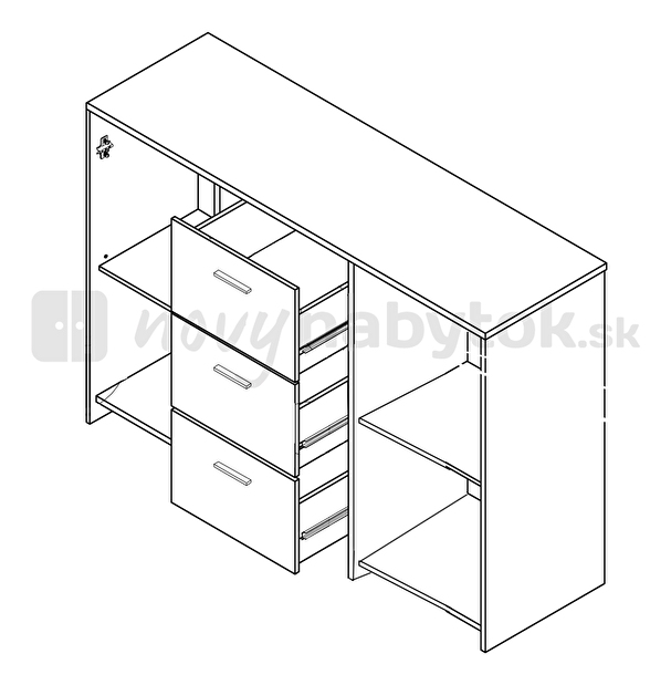 Komoda Nik PBLK 25