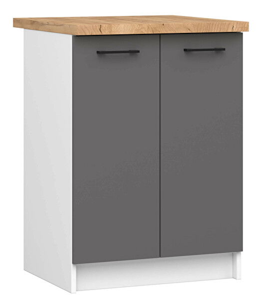 Alsó konyhaszekrény Organo 602D (fehér + grafit)