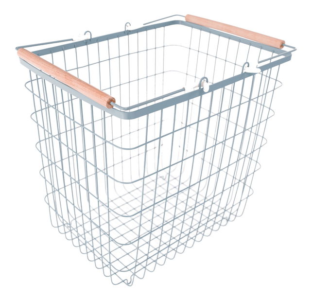 Košara za rublje Harmas (metal + sivo-plava)