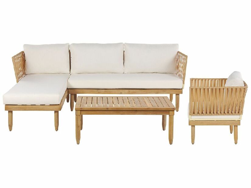 Set mobilier de grădină Crema (lemn deschis)