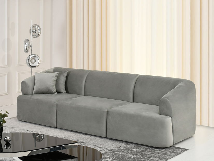 Pohovka trojsedačka Gramos (sivá + čierna)