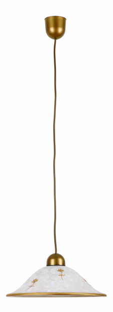 Závesné svietidlo Art Flower 1955 (ryžové kamenné sklo + bronzová)