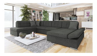 Colțar Calla (D) U (Gri + grafit)